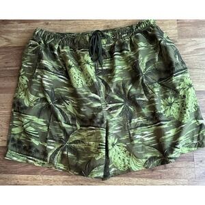 Sand & Sun Men's Green Board Shorts XL Swim Suit Shorts Tropical Hawaiian Trunks